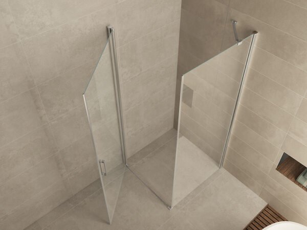 Salone cabine met 1 draaideur 900 x 900 x 2000 x 8 mm nano helder glas/chroom - Douches | Lapy