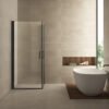 Salone cabine met 2 draaideuren 900 x 900 x 2000 x 8 mm nano helder glas/mat zwart - Douches | Lapy
