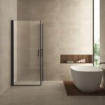 Salone cabine met 2 draaideuren 900 x 900 x 2000 x 8 mm nano helder glas/mat zwart - Douches | Lapy