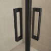 Salone cabine met 2 draaideuren 900 x 900 x 2000 x 8 mm nano helder glas/mat zwart - Douches | Lapy