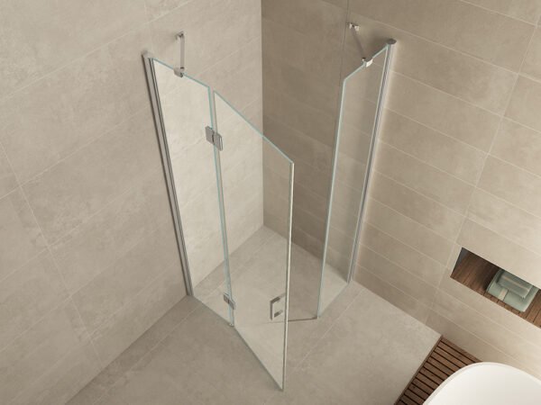 Pento cabine met 1 draaideur 900 x 900 x 2000 x 8 mm nano helder glas/chroom - Douchecabines vierkant | Lapy