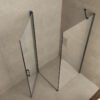 Salone cabine met 1 draaideur 1000 x 1000 x 2000 x 8 mm nano helder glas/mat zwart - Douchecabines vierkant | Lapy