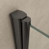 Salone cabine met 1 draaideur 1000 x 1000 x 2000 x 8 mm nano helder glas/mat zwart - Douchecabines vierkant | Lapy