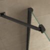 Salone cabine met 1 draaideur 1000 x 1000 x 2000 x 8 mm nano helder glas/mat zwart - Douchecabines vierkant | Lapy