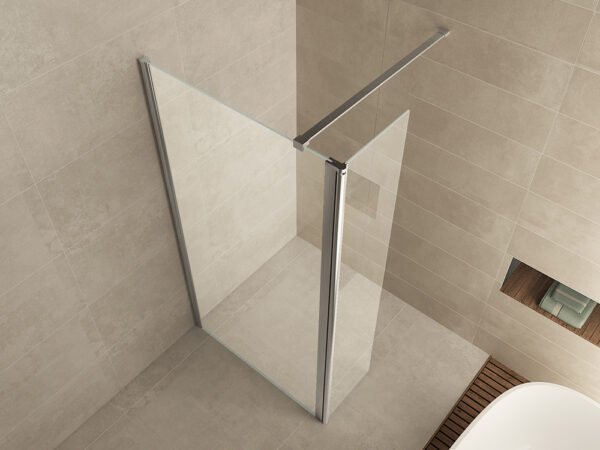 Comfort zijwand draaibaar 300 x 2000 x 10 mm nano helder glas/chroom - Zijwanden | Lapy