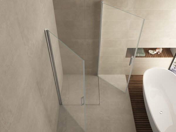 Salone cabine met 2 draaideuren 1000 x 1000 x 2000 x 8 mm nano helder glas/chroom - Douchecabines vierkant | Lapy