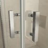 Double hoekinstap cabine met 2 draaideuren 900 x 900 x 2000 x 8 mm nano helder glas/chroom - Douchecabines vierkant | Lapy
