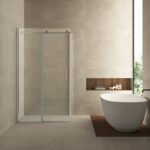 Pared cabine met 1 schuifdeur 1200 x 800 x 2000 x 8 mm nano helder glas/chroom - Douchecabines vierkant | Lapy