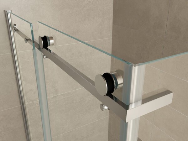 Pared cabine met 1 schuifdeur 1200 x 800 x 2000 x 8 mm nano helder glas/chroom - Douchecabines vierkant | Lapy