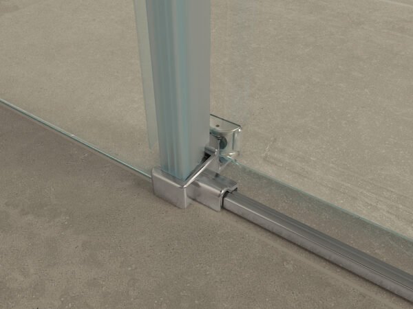 Pared cabine met 1 schuifdeur 1200 x 800 x 2000 x 8 mm nano helder glas/chroom - Douchecabines vierkant | Lapy