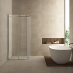 Entra hoekinstap cabine met 2 schuifdeuren 900 x 900 x 2000 x 8 mm nano helder glas/chroom - Douchecabines vierkant | Lapy