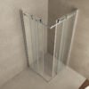 Entra hoekinstap cabine met 2 schuifdeuren 900 x 900 x 2000 x 8 mm nano helder glas/chroom - Douchecabines vierkant | Lapy