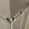 Entra hoekinstap cabine met 2 schuifdeuren 900 x 900 x 2000 x 8 mm nano helder glas/chroom - Douchecabines vierkant | Lapy