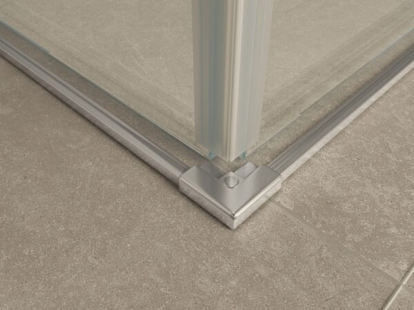 Entra hoekinstap cabine met 2 schuifdeuren 900 x 900 x 2000 x 8 mm nano helder glas/chroom - Douchecabines vierkant | Lapy