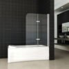 Cinco badwand draaibaar 1000 x 1400 x 6 mm nano helder glas/chroom - Badwanden | Lapy