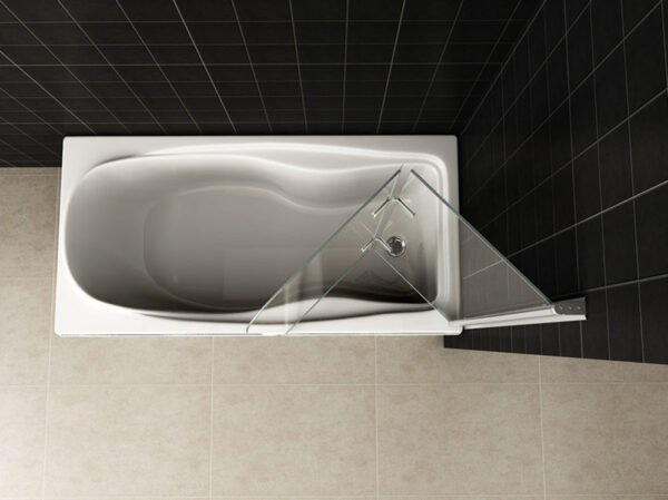 Cinco badwand draaibaar 1000 x 1400 x 6 mm nano helder glas/chroom - Badwanden | Lapy