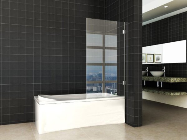 Less badwand draaibaar 800 x 1500 x 6 mm nano helder glas/chroom - Badwanden | Lapy