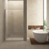 Vaz nisdeur met vast deel 1000 x 2000 x 8 mm nano helder glas/chroom - Draaideuren | Lapy