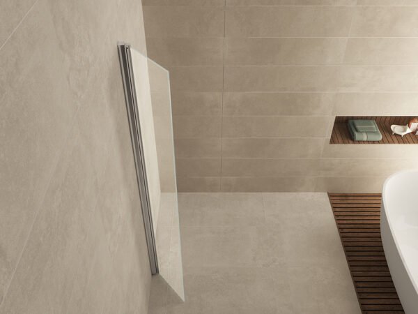 Comfort zijwand draaibaar met muurprofiel 400 x 2000 x 10 mm nano helder glas/chroom - Zijwanden | Lapy