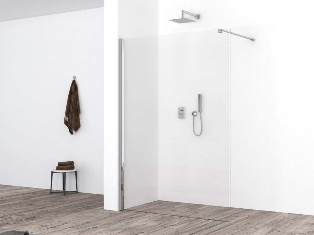Comfort inloopdouche 1600 x 2000 x 8 mm nano helder glas/chroom