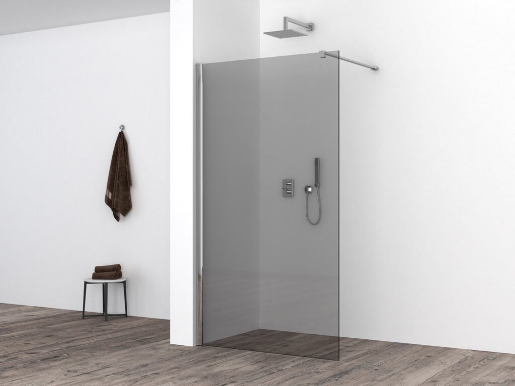 Comfort inloopdouche 1000 x 2000 x 10 mm nano rookglas/chroom