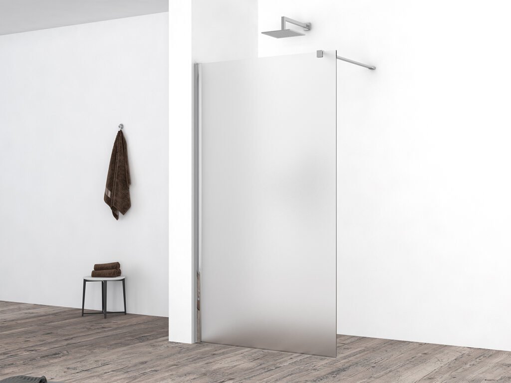 Comfort inloopdouche 1200 x 2000 x 10 mm nano melkglas/chroom