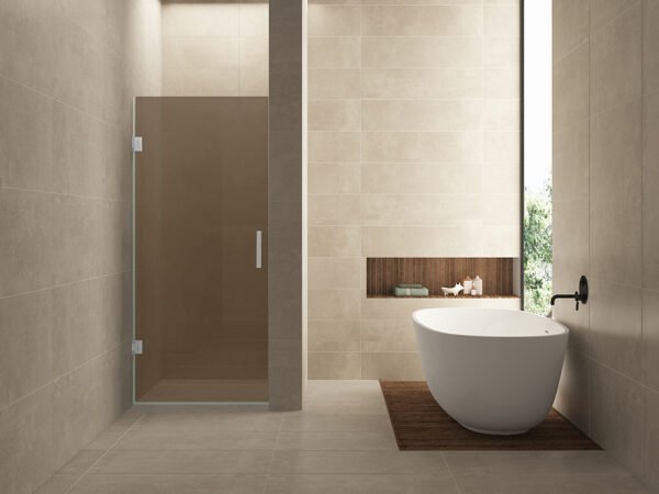 Less glas voor nisdeur 700 x 2000 x 8 mm nano vintage brons glas