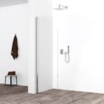 Eco zijwand met muurprofiel 400 x 2000 x 8 mm nano helder glas/chroom - Zijwanden | Lapy