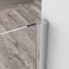 Eco zijwand met muurprofiel 400 x 2000 x 8 mm nano helder glas/chroom - Zijwanden | Lapy