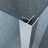 Eco zijwand met hoekprofiel 400 x 2000 x 8 mm nano helder glas/chroom - Zijwanden | Lapy