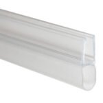 Deurstrip met bolprofiel kunststof 8 x 2000 mm transparant - Toebehoren douches | Lapy