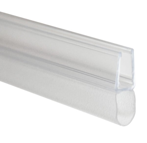 Deurstrip met bolprofiel kunststof 8 x 2000 mm transparant - Toebehoren douches | Lapy
