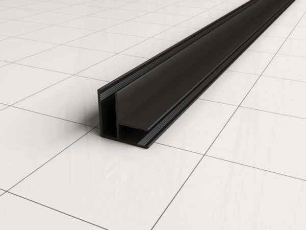 Slim hoekprofiel 2000 x 10 mm mat zwart - Toebehoren douches | Lapy