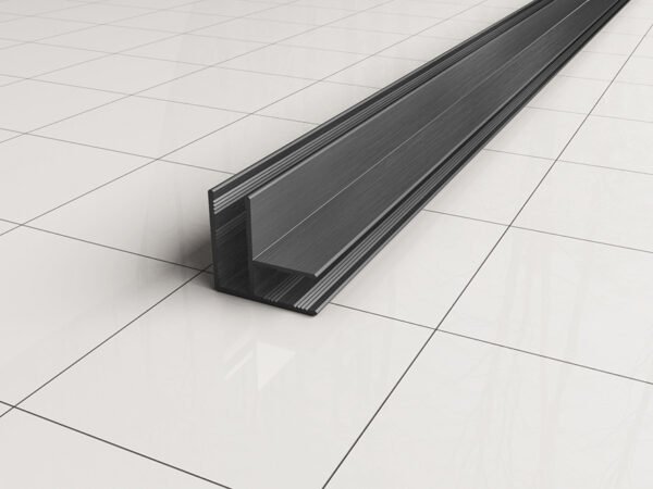 Slim hoekprofiel 2000 x 10 mm gunmetal - Toebehoren douches | Lapy