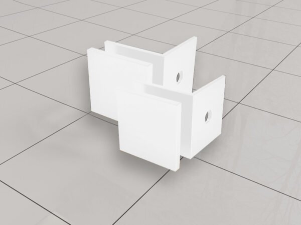 Less glaskoppelingset voor profielloze inloopdouche 2 stuks mat wit - Glaskoppelingsets | Lapy