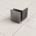Less glaskoppelingset voor profielloze inloopdouche 2 stuks gunmetal - Glaskoppelingsets | Lapy