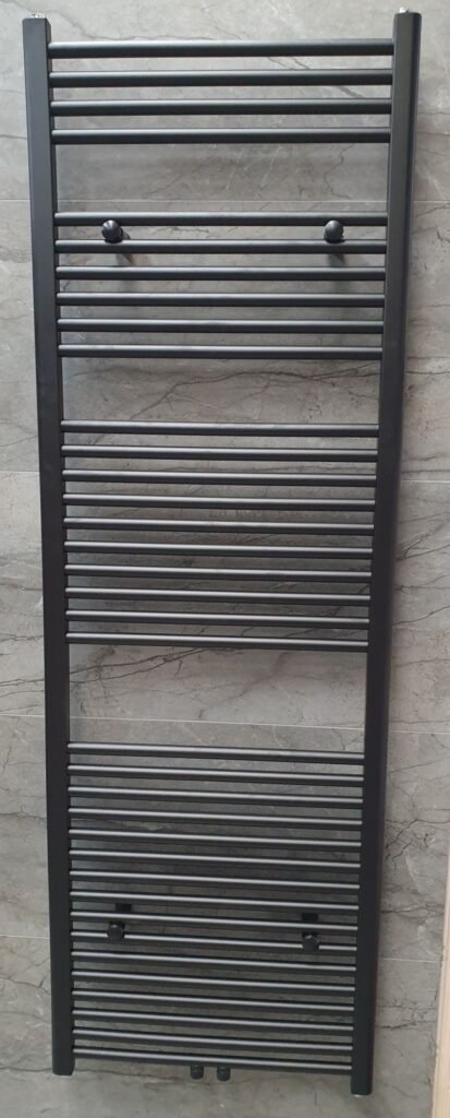Radiator Lydia 180x60 cm grafiet met midden-onderaansluiting