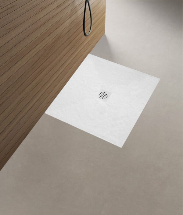 Stonea douchebak antislip composiet 900x900x30 mm inkortbaar mat wit - Douchebakken | Lapy