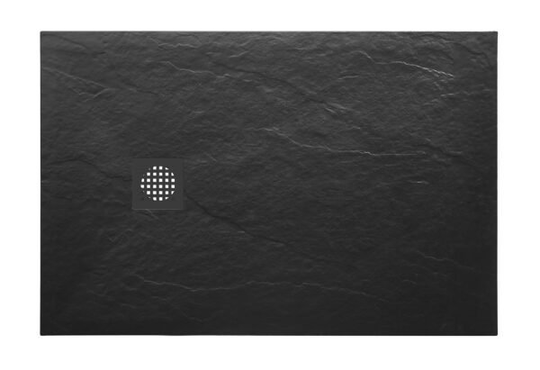 Stonea douchebak antislip composiet 800x1200x30 mm inkortbaar mat zwart - Douchebakken | Lapy