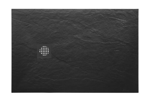 Stonea douchebak antislip composiet 900x1400x30 mm inkortbaar mat zwart - Douchebakken | Lapy