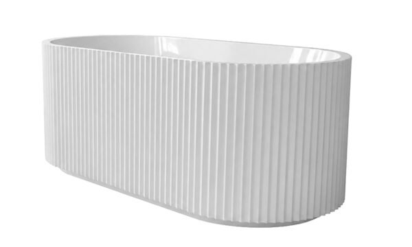 Rivi vrijstaand ligbad 180 x 80 cm acryl glans wit met waste glans wit - Baden | Lapy