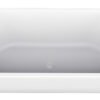 Liora half vrijstaand ligbad 170 x 75 cm acryl glans wit met waste glans wit - Half vrijstaande baden | Lapy