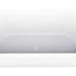 Liora half vrijstaand ligbad 180 x 80 cm acryl glans wit met waste glans wit - Half vrijstaande baden | Lapy