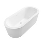 Bianco vrijstaand ligbad 178 x 80 cm acryl glans wit met waste glans wit - Vrijstaande baden | Lapy