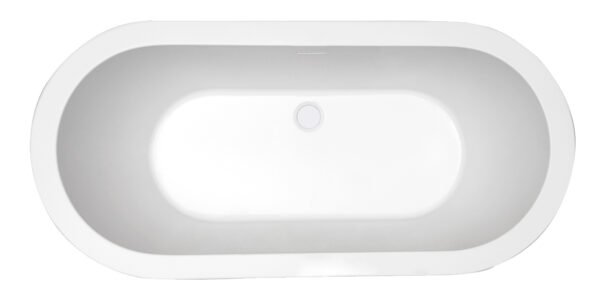 Bianco vrijstaand ligbad 178 x 80 cm acryl glans wit met waste glans wit - Vrijstaande baden | Lapy