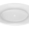 Oval vrijstaand ligbad 170 x 78 cm acryl mat wit met waste mat wit - Vrijstaande baden | Lapy