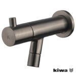 Amador fonteinkraan met muurbevestiging Kiwa 1/2” gunmetal PVD - Fonteinkranen | Lapy