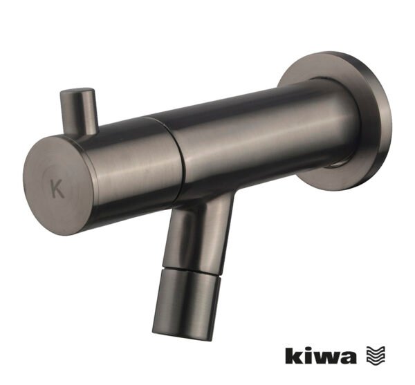Amador fonteinkraan met muurbevestiging Kiwa 1/2” gunmetal PVD - Fonteinkranen | Lapy