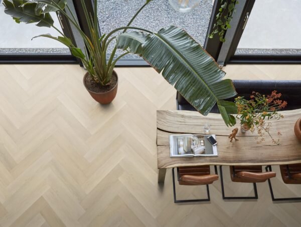 YUP XL Mayfair herringbone dryback beige - PVC Vloeren | Lapy