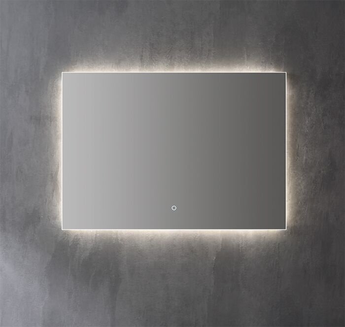 Spiegel decor met indirecte LED verlichting, 3 kleur instelbaar & dimbaar 80 incl. spiegelverwarming